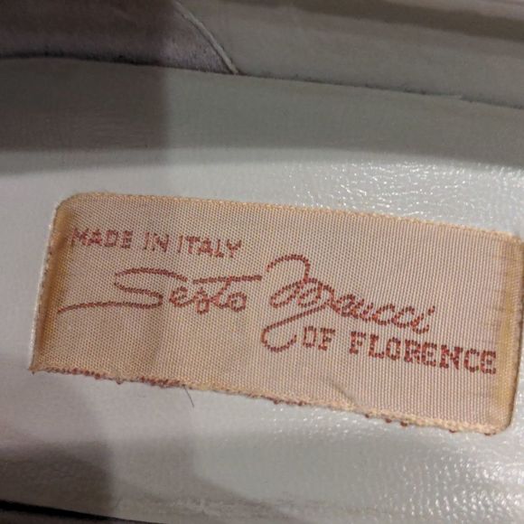 Made in Italy vintage Sesto Meucci leather black red white kitten heels - Picture 2 of 6